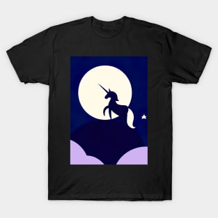 Moon Unicorn Minimal T-Shirt